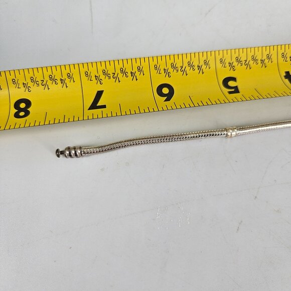 Pandora Moments Snake Chain Charm Bracelet 7.5" Pave Heart Clasp Sterling Silver - Picture 8 of 8